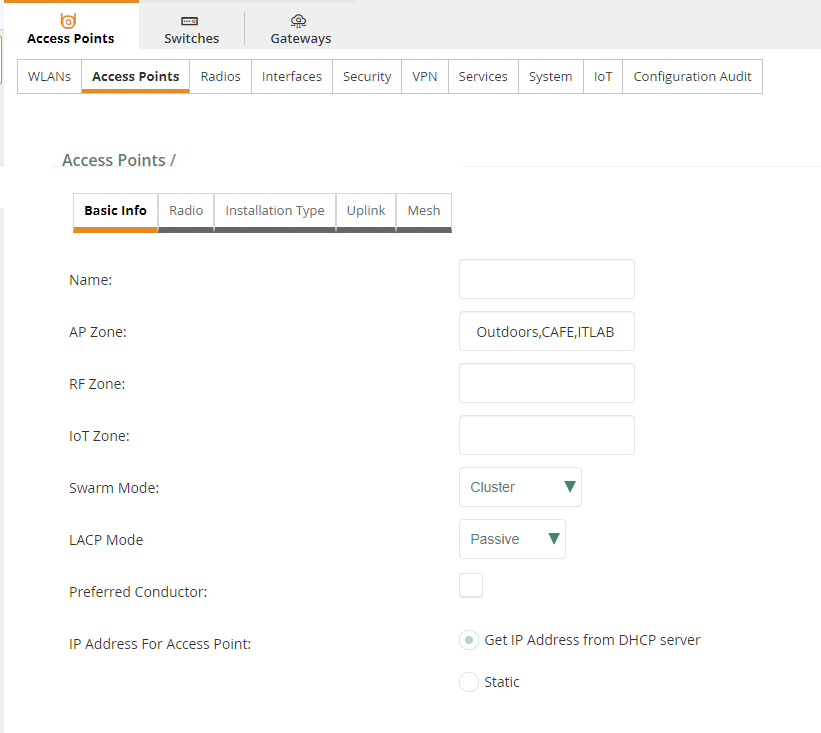 Changing how SSIDs broadcast in Aruba Central